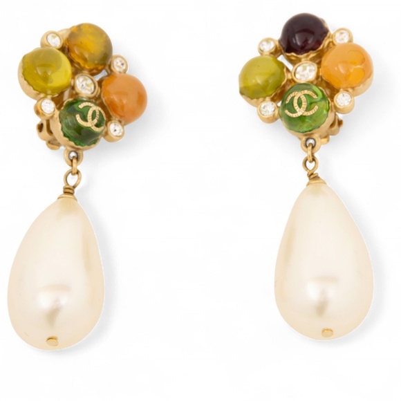 Chanel (French) Drop Style Earrings 2008, 29 g 2 PCS - Picture 1 of 4